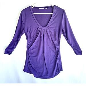 New York & Company Women's Stretch Purple Blouse size Medium